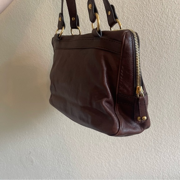 Tod's Brown Leather Took Tracolla Media Bag Shoulder Handbag Pusre Retro - Picture 8 of 16